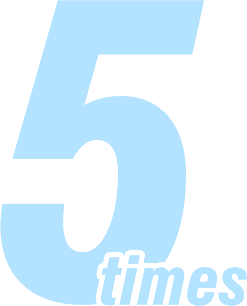 5 times